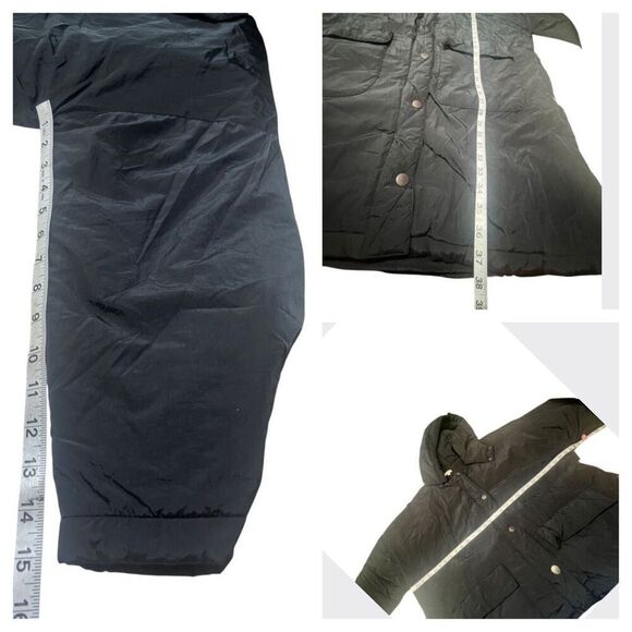 POL Womans Hooded Black Lightweight Oversized  Winter Puffer Jacket Sz S NWOT ** - Picture 8 of 8